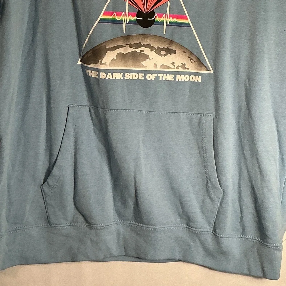 Pink Floyd Dark Side of the Moon Graphic Hoodie Blue‎ Rock Band Sweatshirt - Picture 10 of 16